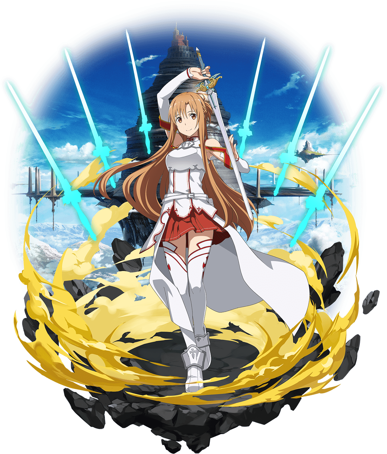 Sword Art Online Asuna Standing Strong PNG Image