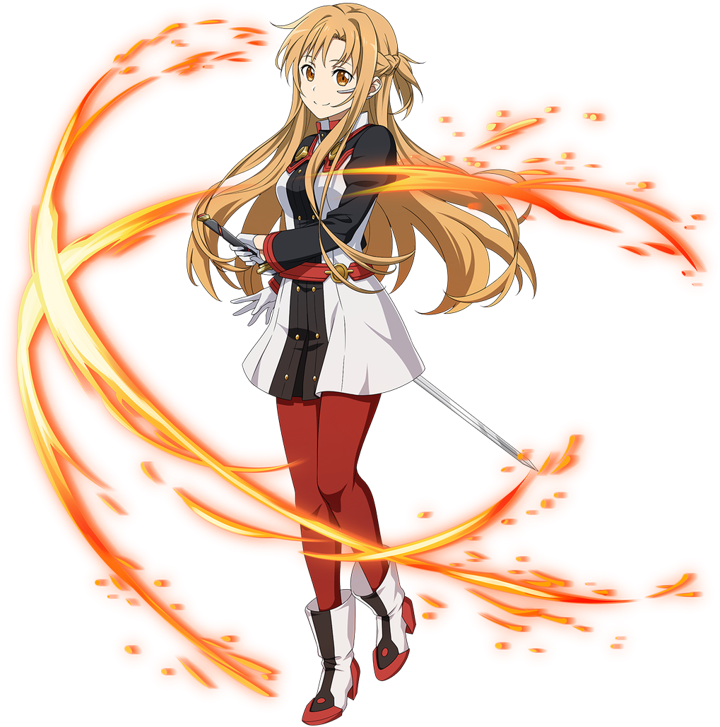 Sword Art Online Asuna Yuuki Flame Rapier PNG Image