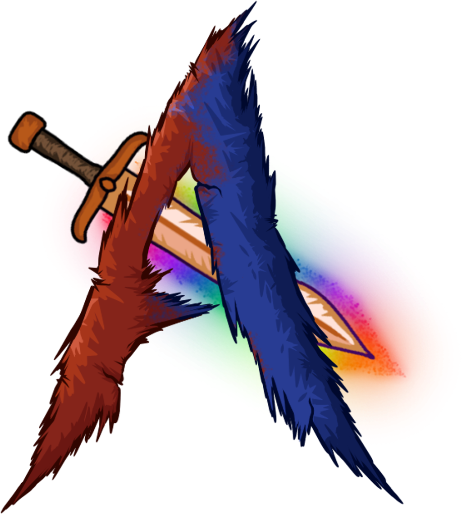 Swordand Feathers Art PNG Image