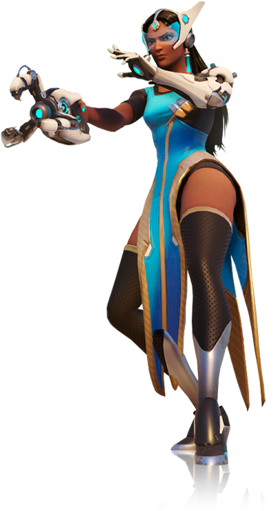 Symmetra Overwatch Character Pose PNG Image