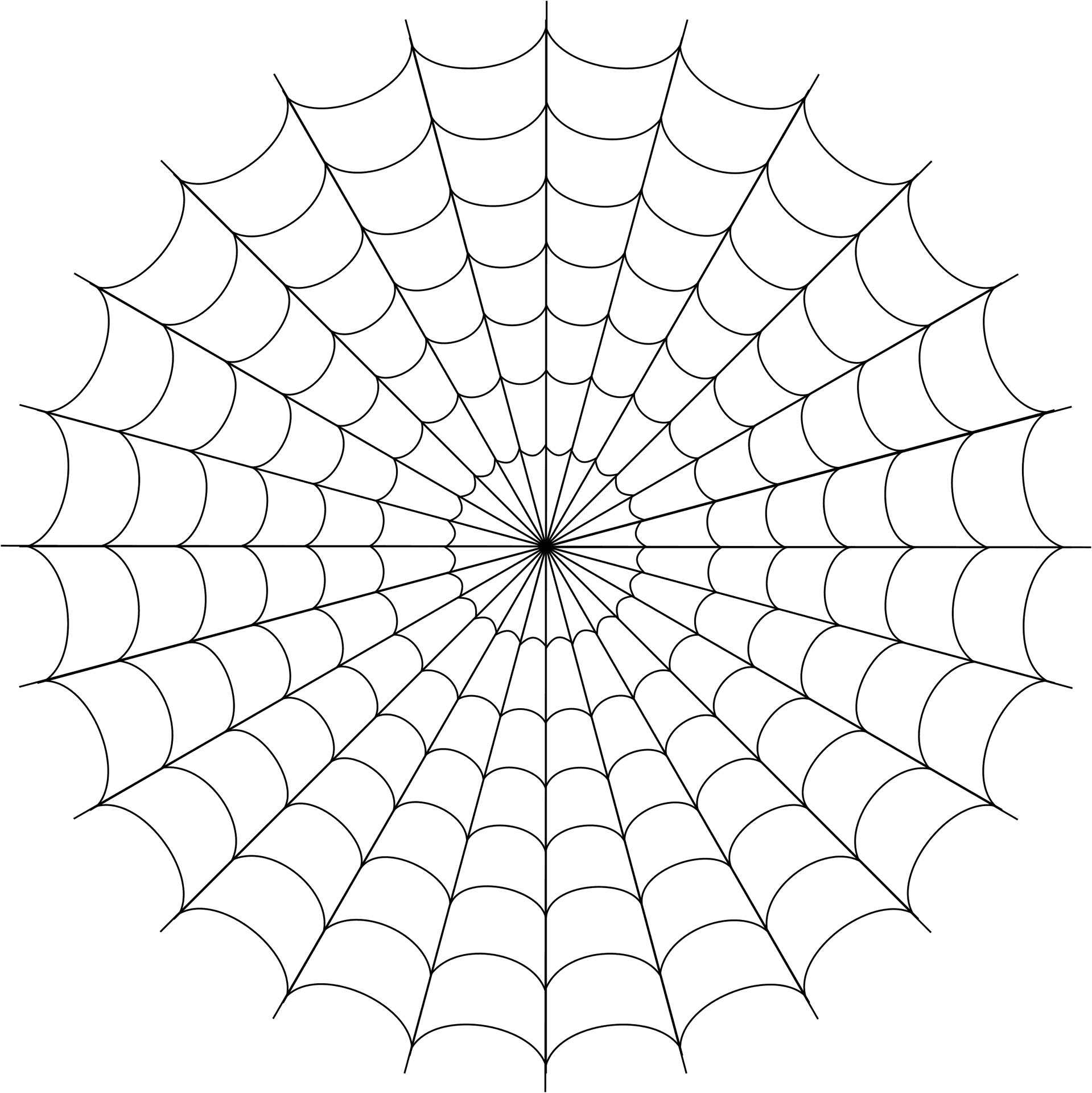 Symmetrical Spider Web Graphic PNG Image