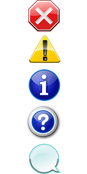 System Alert Icons Set PNG Image