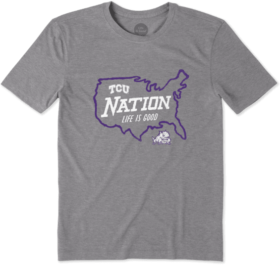 T C U Nation Texas Outline Tshirt PNG Image