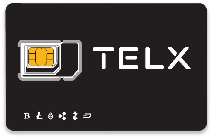 T E L X S I M Cardwith Crypto Symbols PNG Image