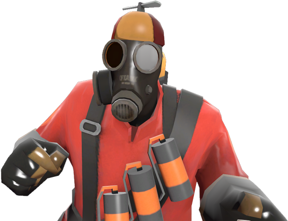 T F2_ Pyro_ Closeup PNG Image