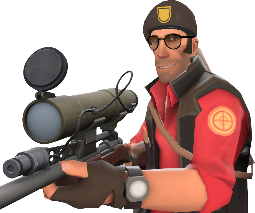 T F2 Sniper With Rifle PNG Image