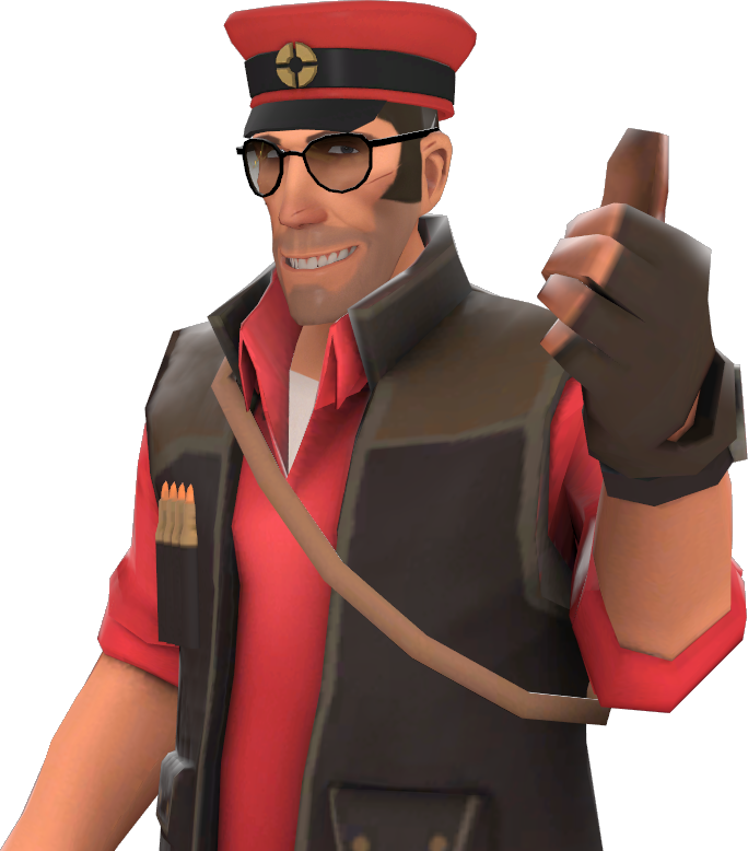 T F2_ Soldier_ Pointing PNG Image