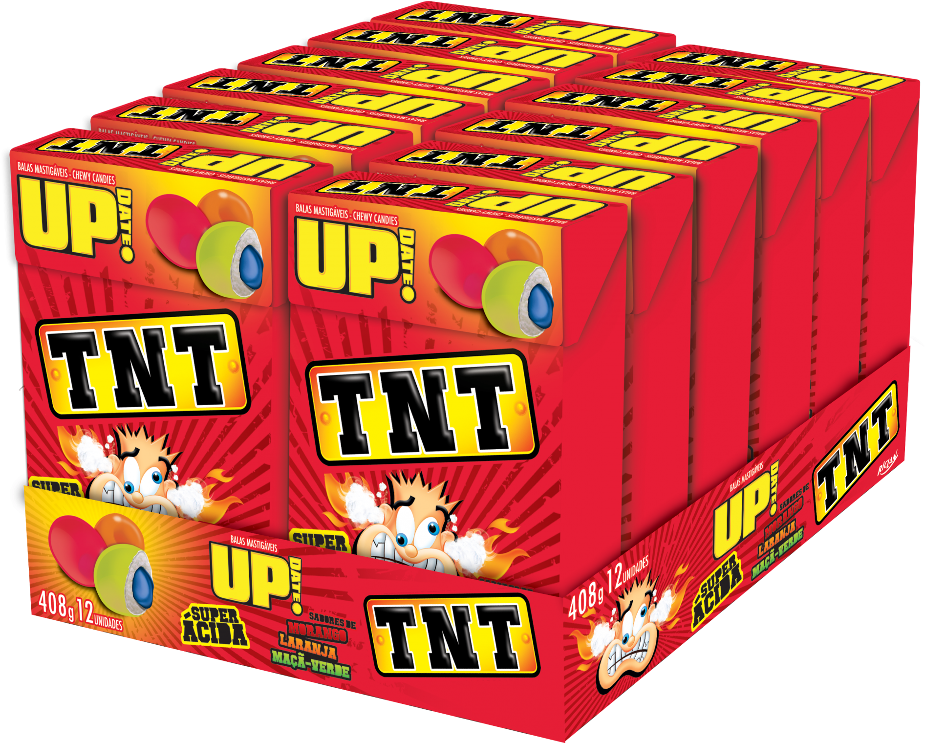 T N T Candy Boxes Display PNG Image