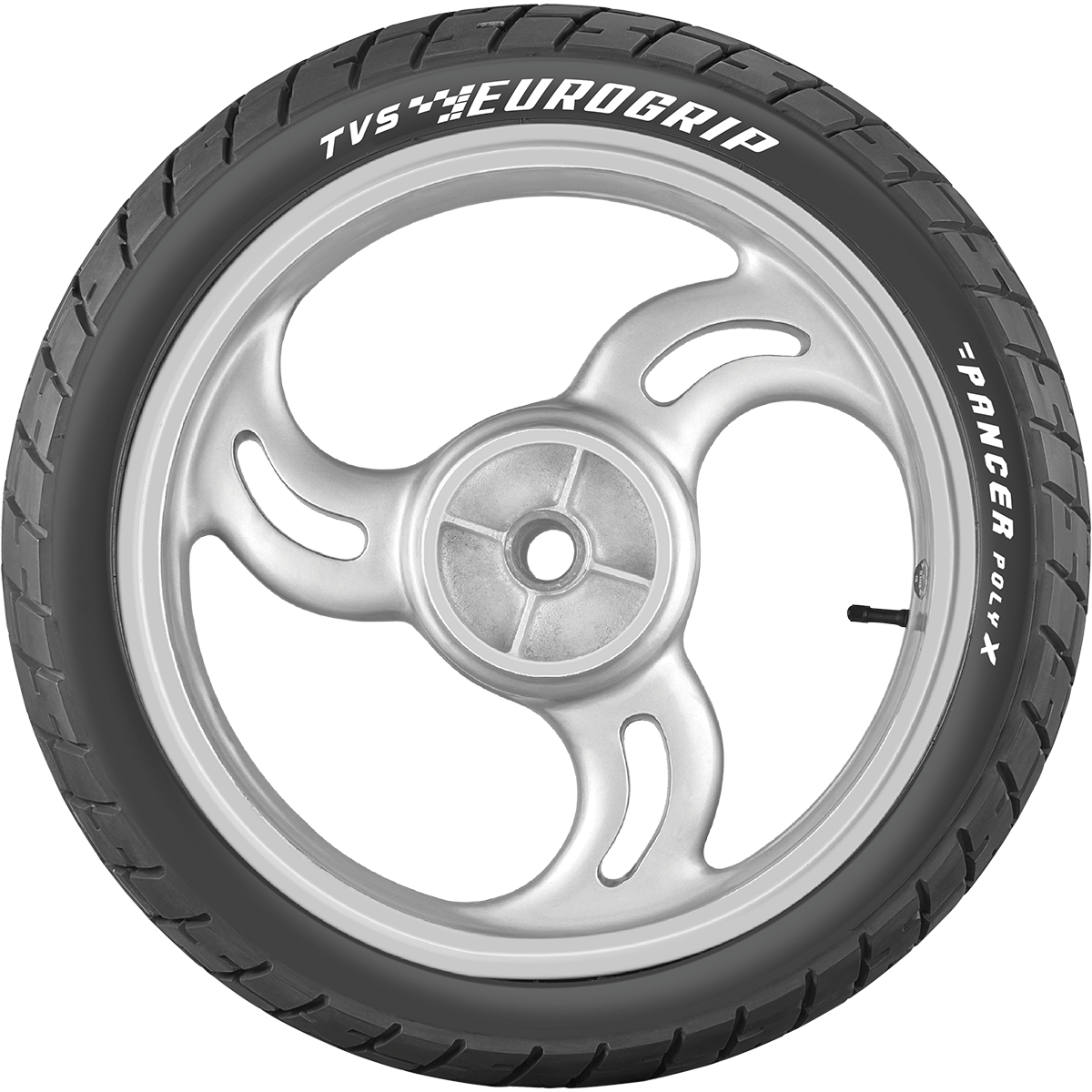 T V S Eurogrip Bike Tyrewith Alloy Wheel PNG Image