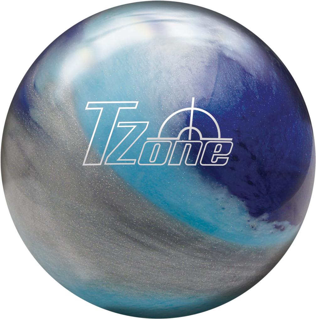 T Zone Bowling Ball Blue Silver PNG Image