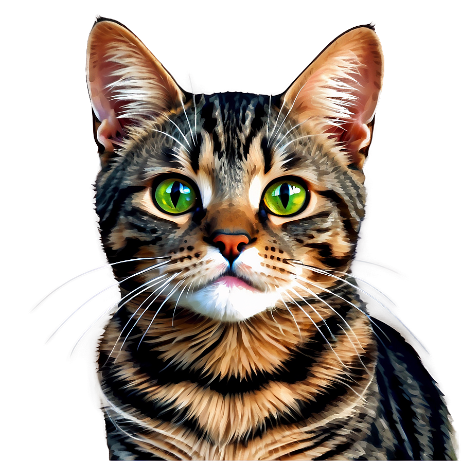 Tabby Cat Clipart Vector Png Voi62 PNG Image