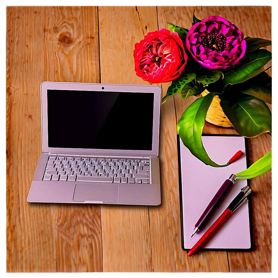 Table Top View With Laptop Png 42 PNG Image