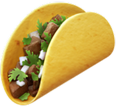 Taco Emoji Graphic PNG Image