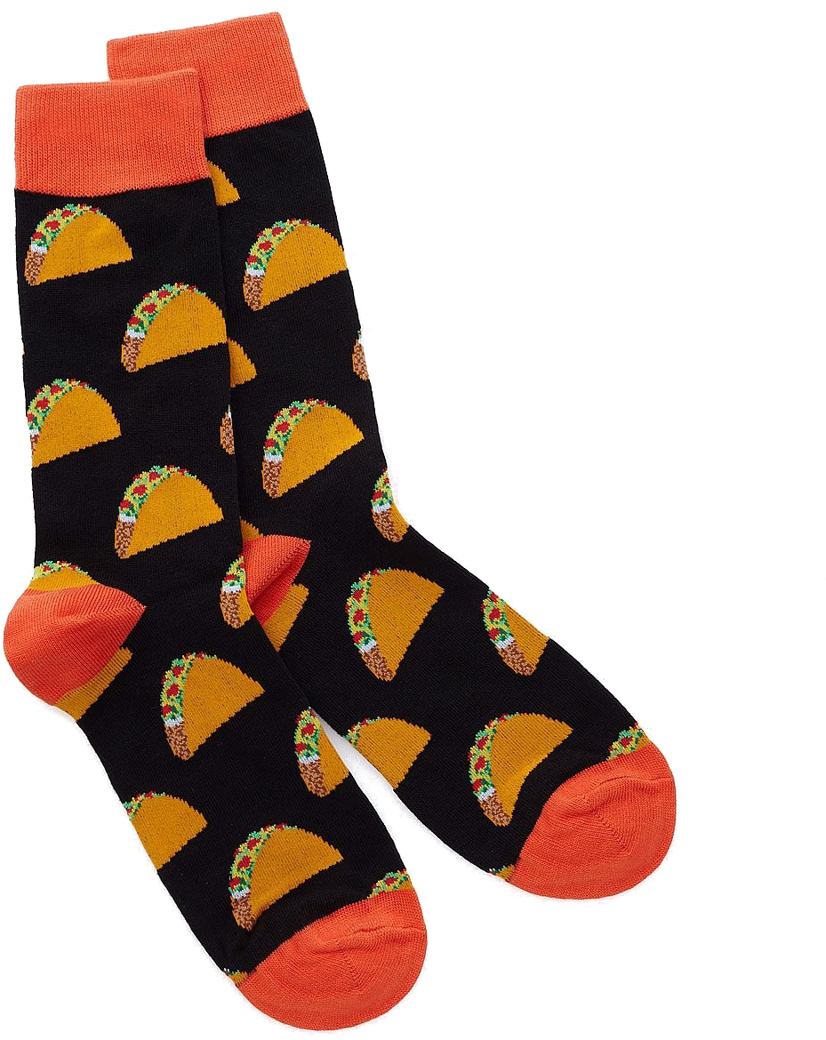 Taco Patterned Socks PNG Image