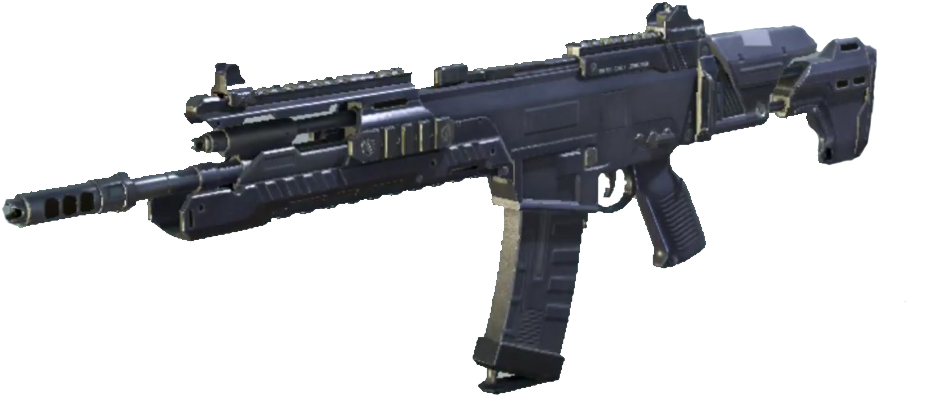 Tactical Assault Rifle Isolated PNG Image