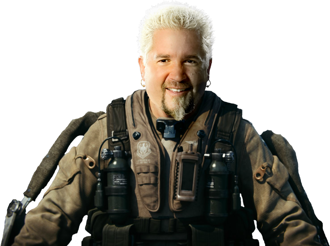 Tactical Chef Guy Fieri Lookalike PNG Image