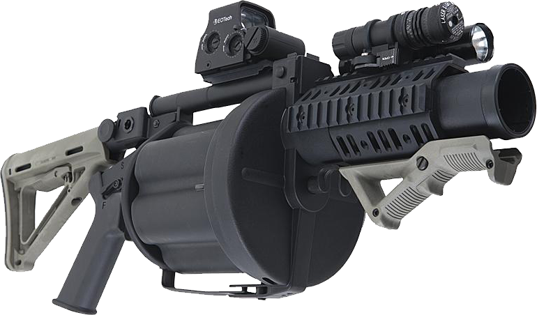 Tactical Grenade Launcher PNG Image