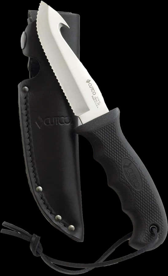 Tactical Knifewith Sheath PNG Image