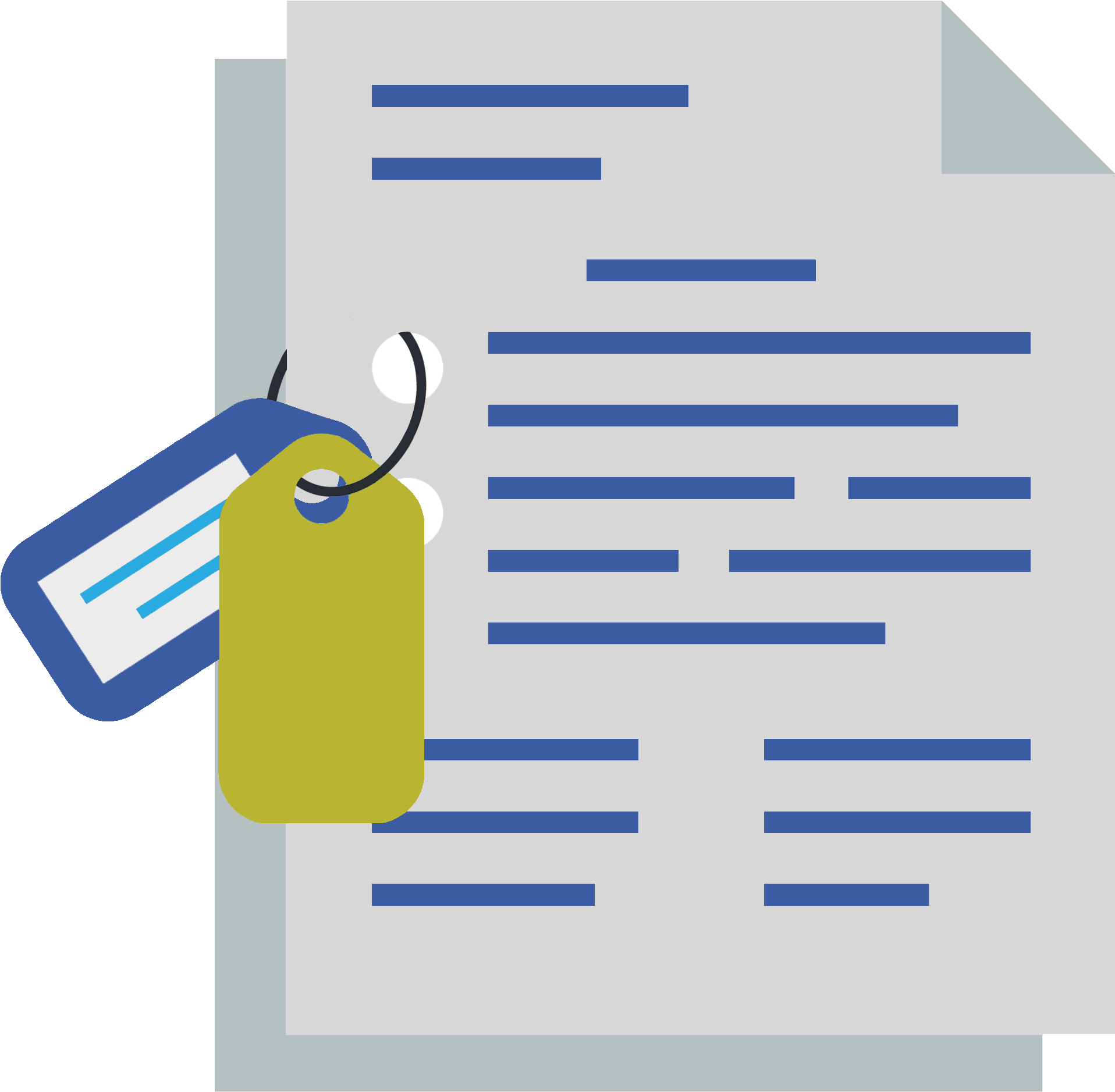 Tagged Document Icon PNG Image