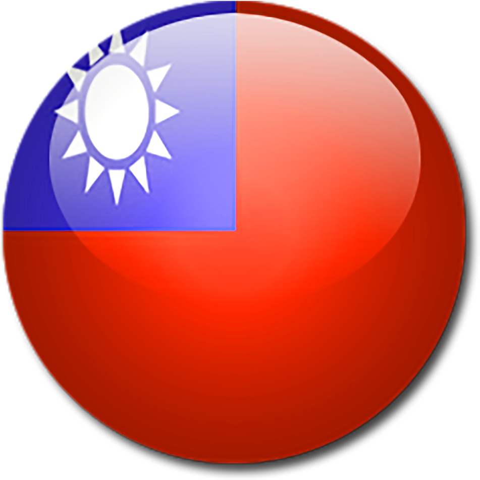 Taiwan Flag Badge Graphic PNG Image