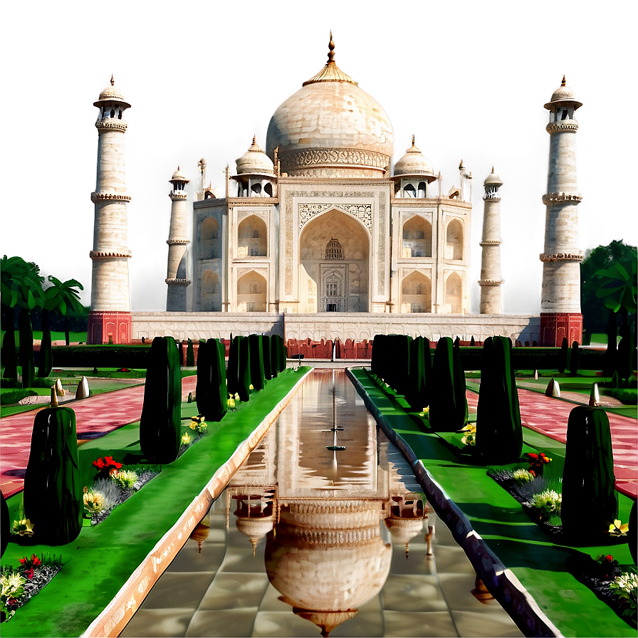 Taj Mahal Garden Pathway Png Uny60 PNG Image