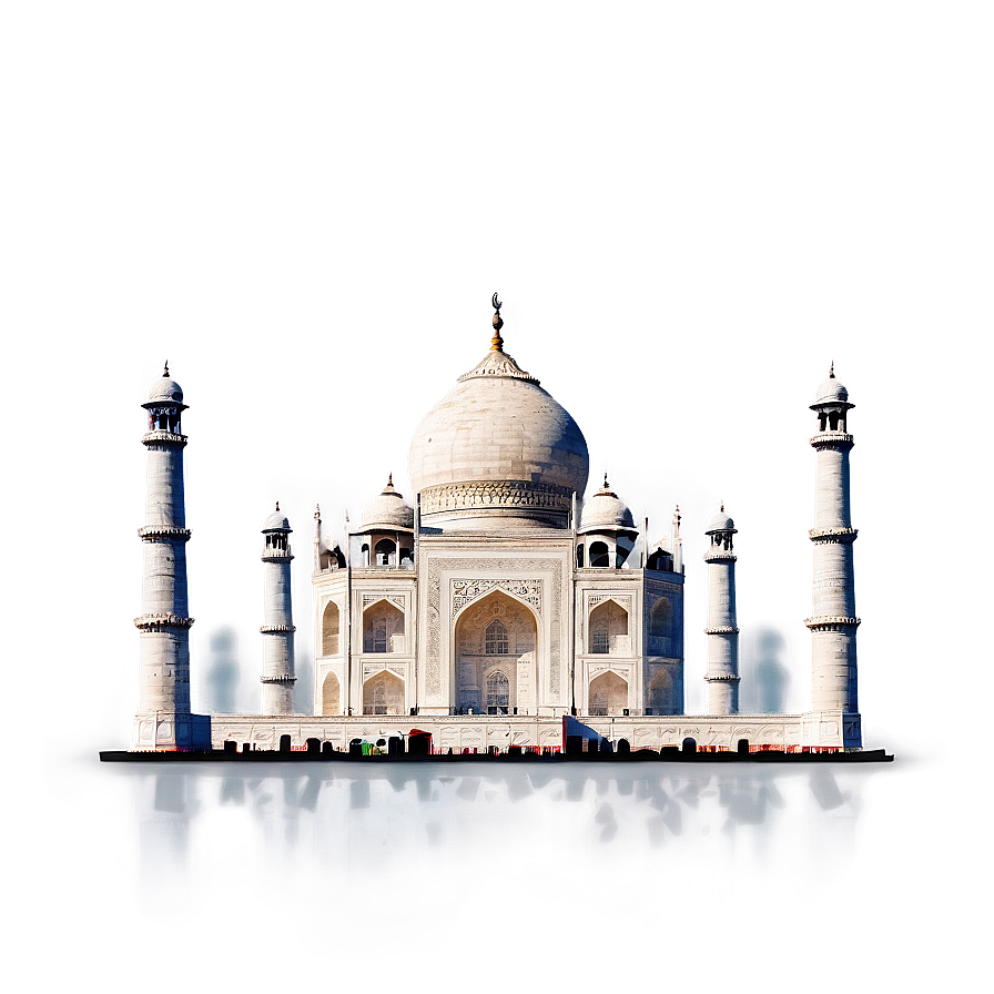 Taj Mahal In Winter Fog Png Gkx93 PNG Image