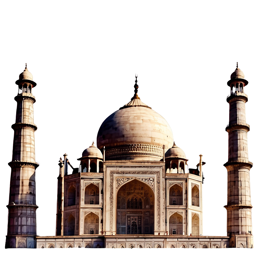 Taj Mahal Minarets Closeup Png Avd PNG Image