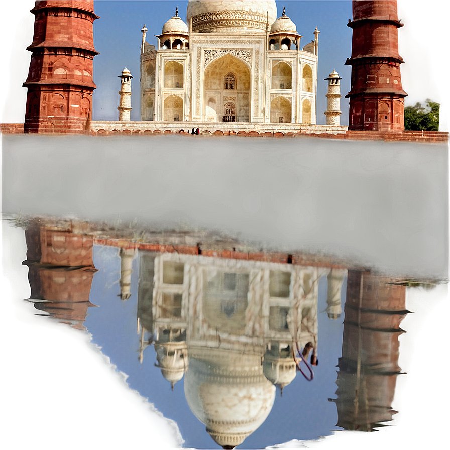 Taj Mahal Reflection In Water Png 10 PNG Image