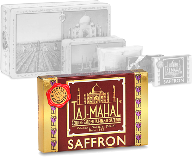 Taj Mahal Saffron Packaging PNG Image