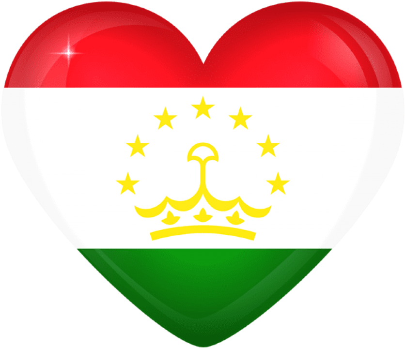 Tajikistan Flag Heart PNG Image