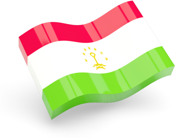 Tajikistan Flag Waving Illustration PNG Image