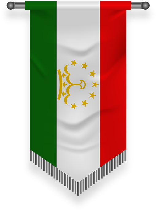 Tajikistan National Flag Vertical PNG Image