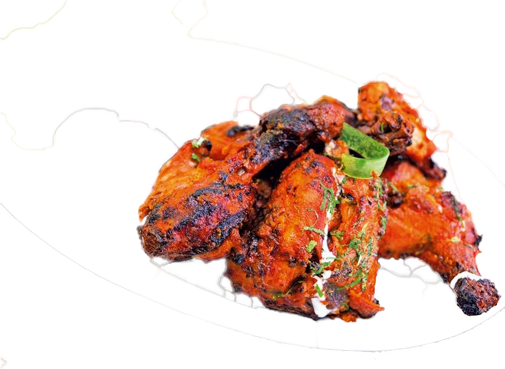 Tandoori Chicken Dish Transparent Background PNG Image