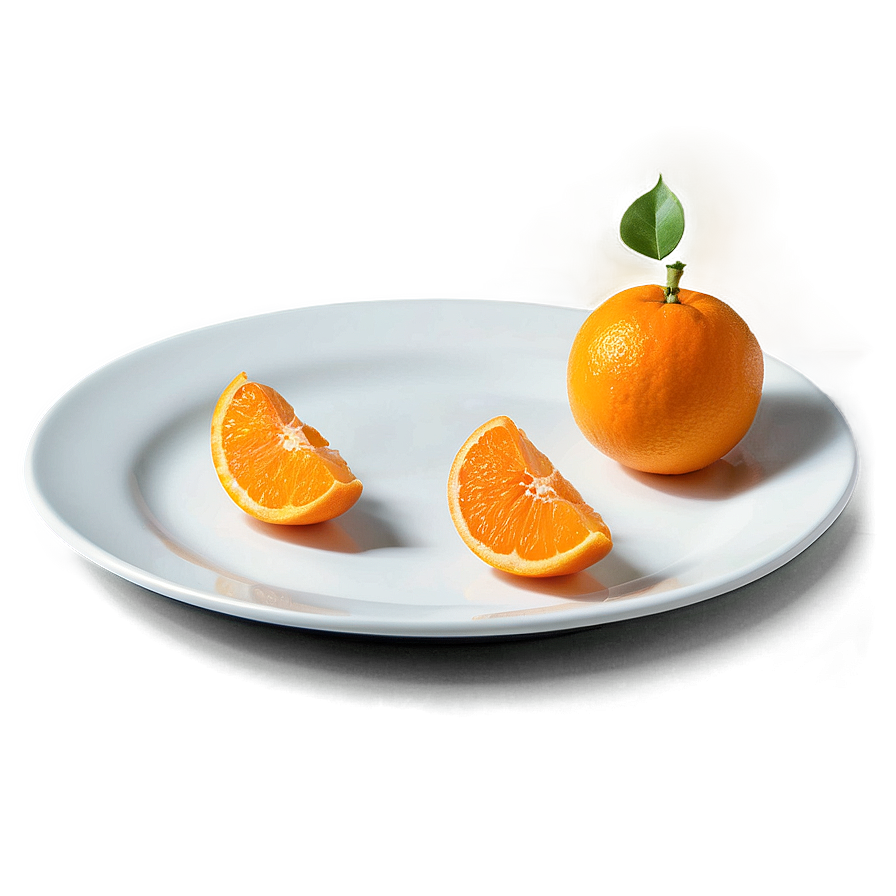 Tangerine On Plate Png Kek14 PNG Image