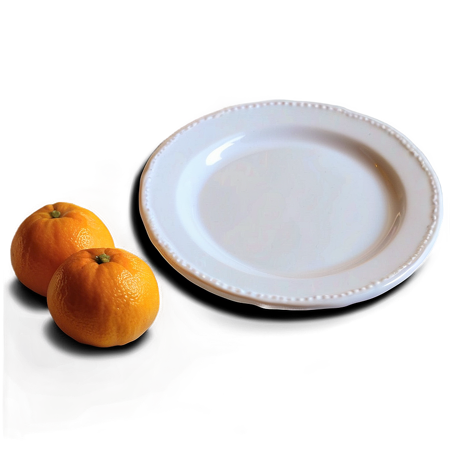 Tangerine On Plate Png Mft PNG Image