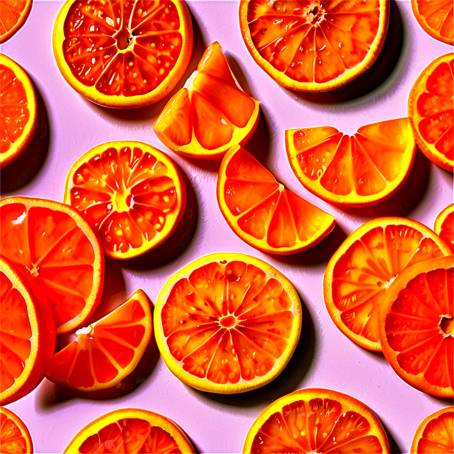 Tangerine Slices Background Png 95 PNG Image