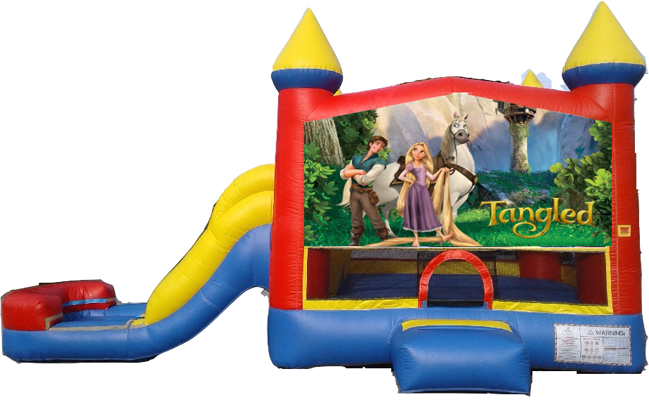 Tangled Inflatable Bounce Housewith Slide PNG Image