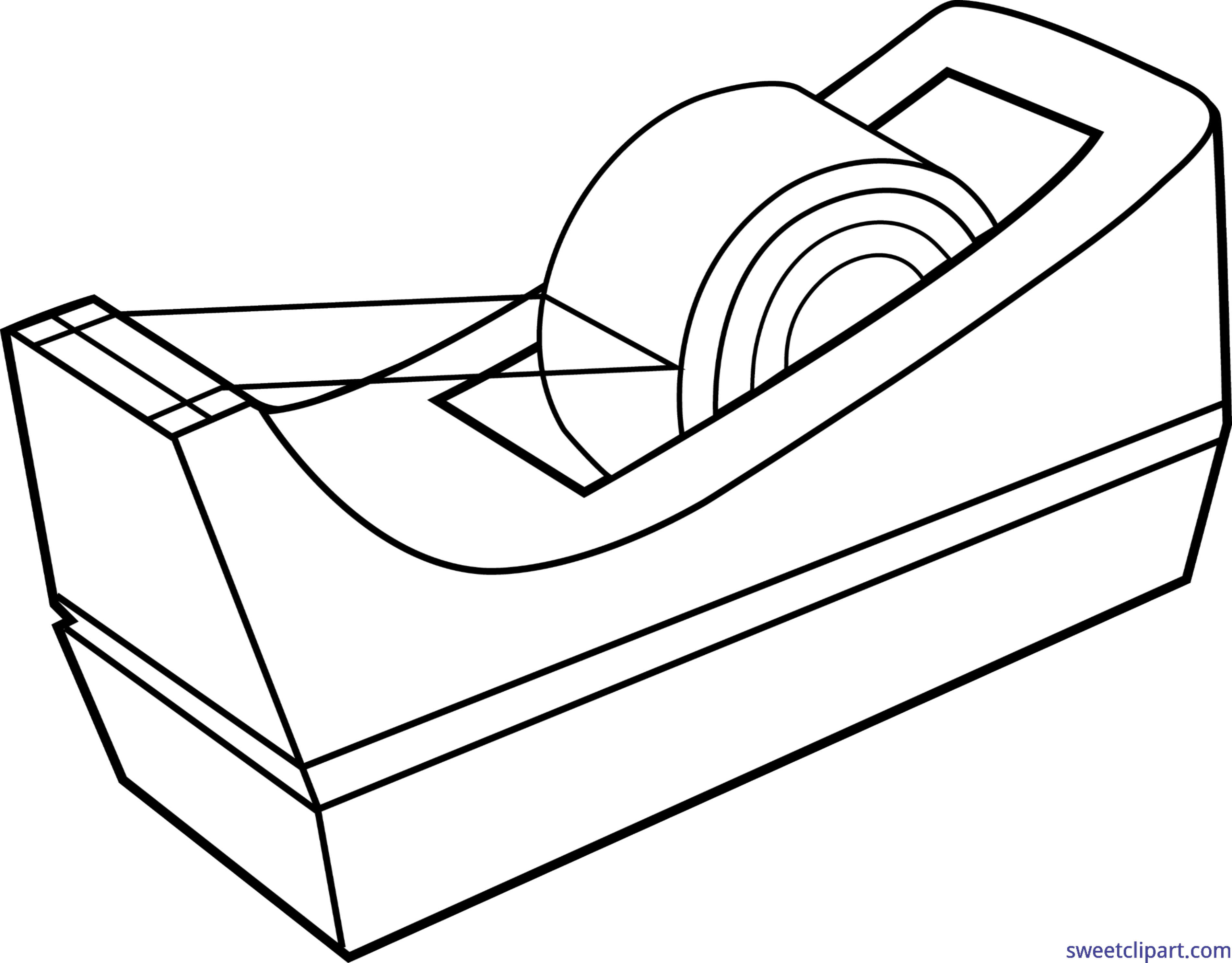 Tape Dispenser Outline PNG Image