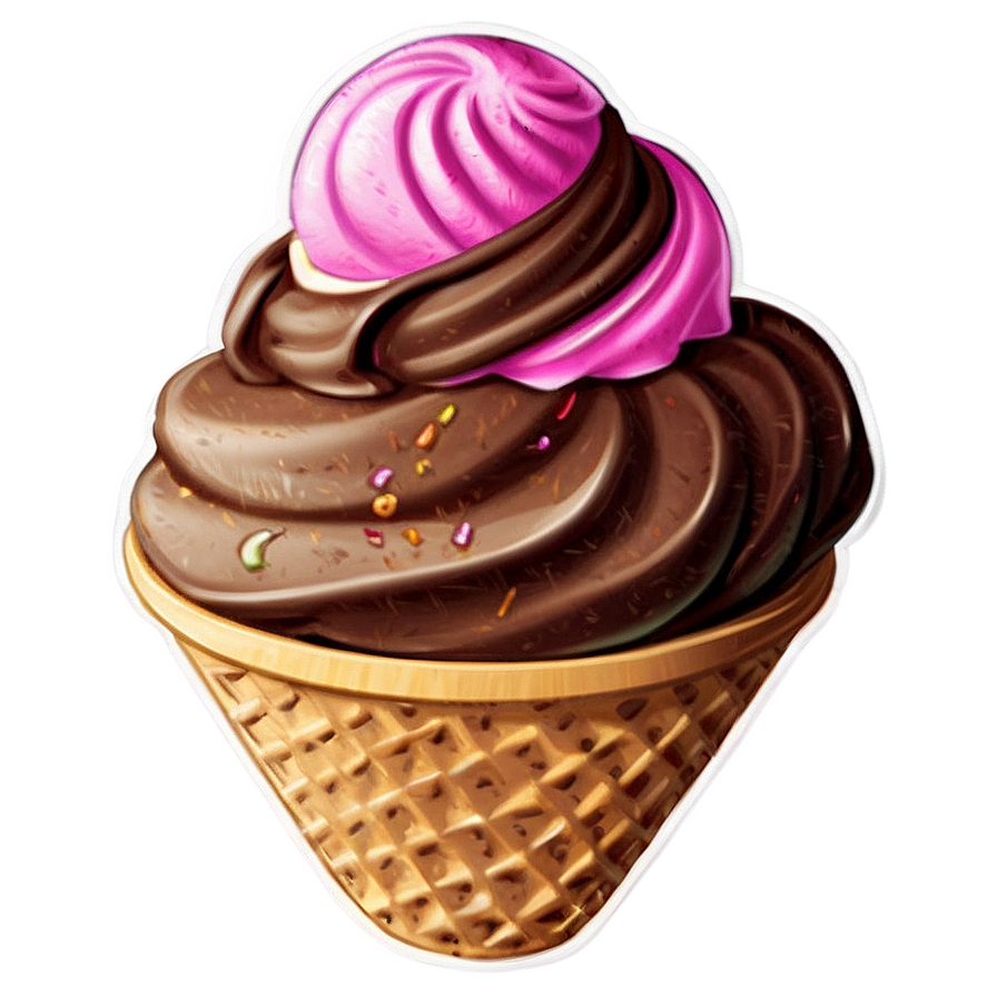 Tasty Ice Cream Cone Sticker Png 51 PNG Image