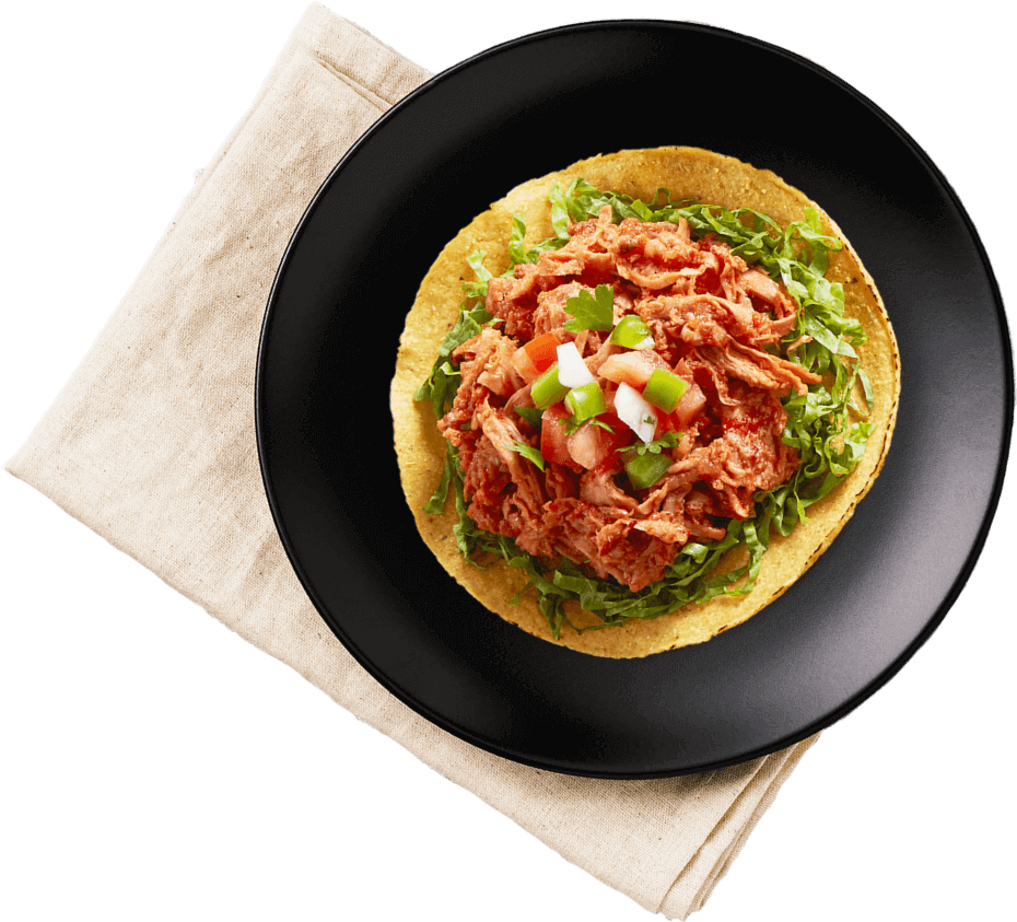 Tasty Shredded Chicken Tostada PNG Image