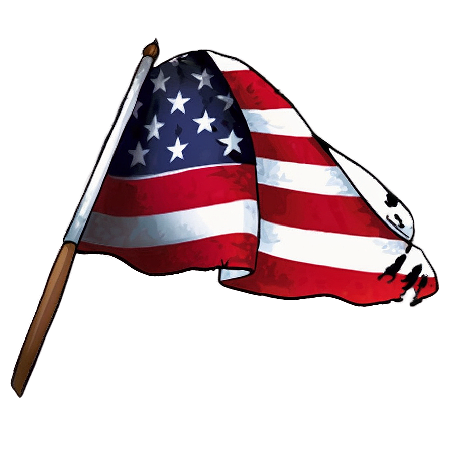 Tattered Flag Representation Png 06282024 PNG Image