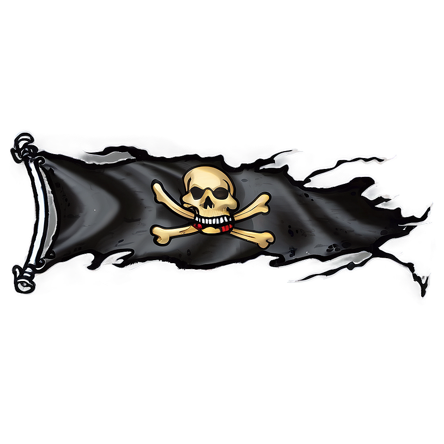 Tattered Pirate Flag Png Htf PNG Image