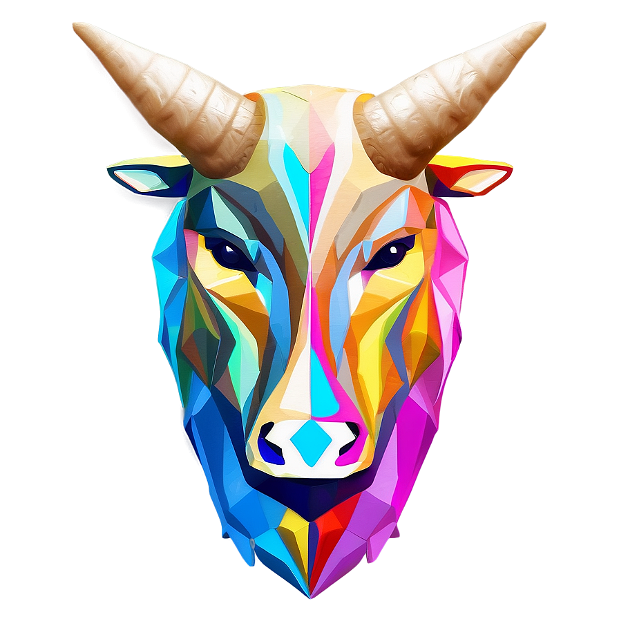 Taurus In Abstract Colors Png 06112024 PNG Image