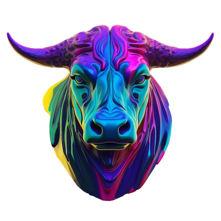 Taurus In Abstract Colors Png Fjs PNG Image