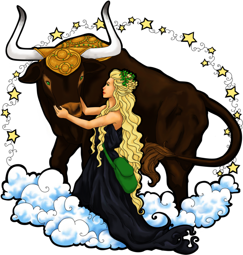 Taurus Zodiac Artwork PNG Image