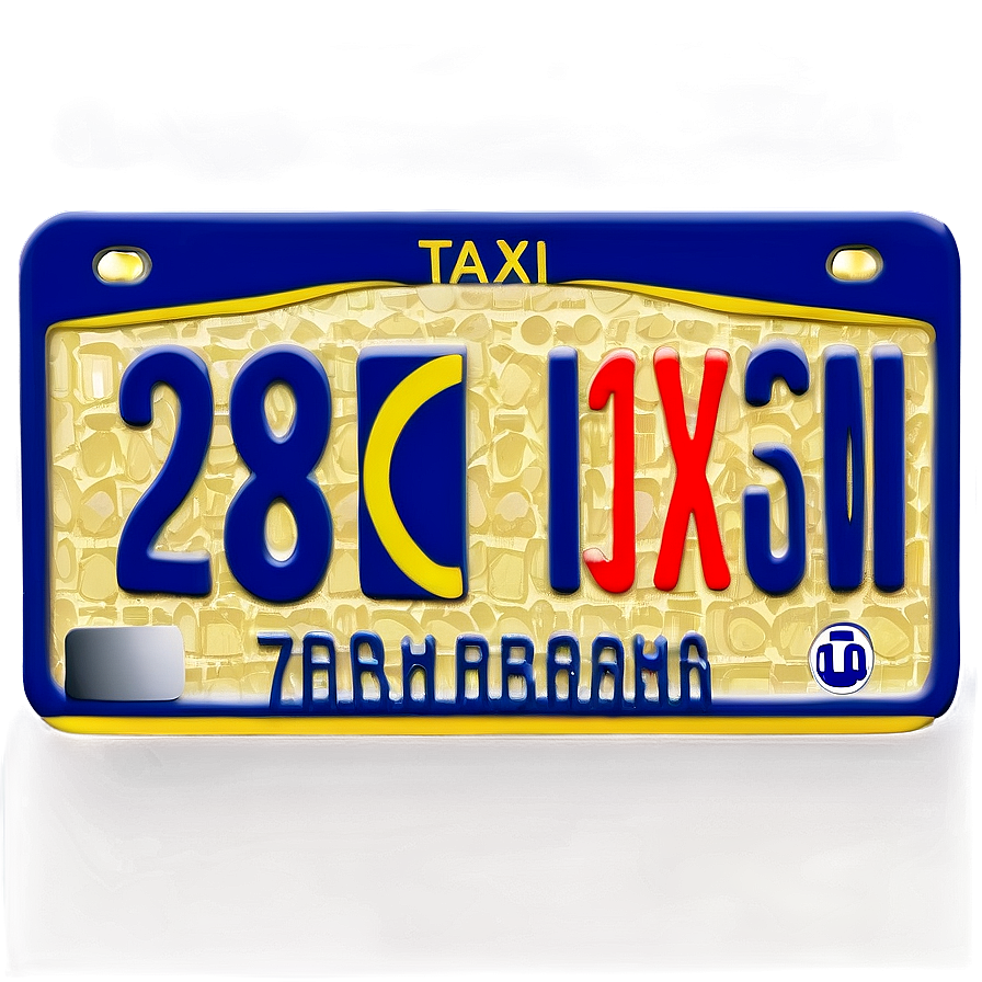 Taxi License Plate Png 05242024 PNG Image