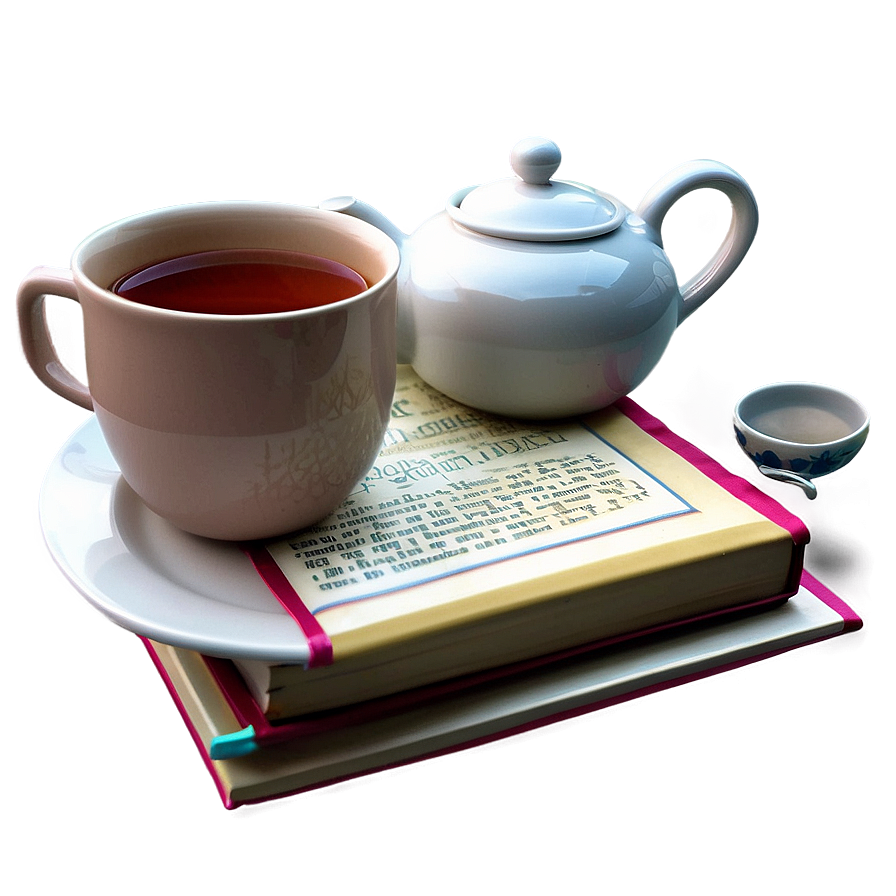 Tea And Books Cozy Png 50 PNG Image