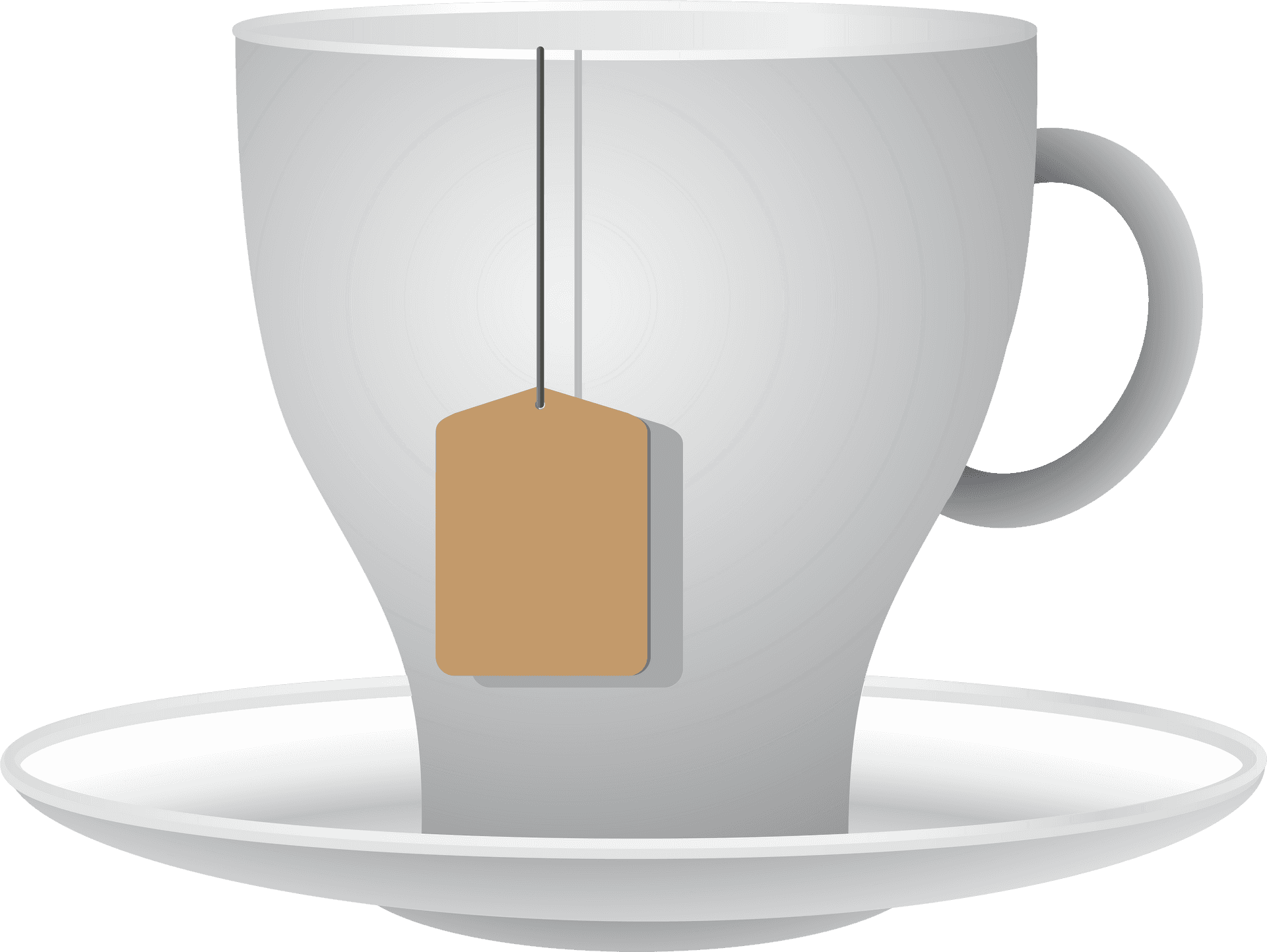 Tea Cup With Tea Bag PNG Image