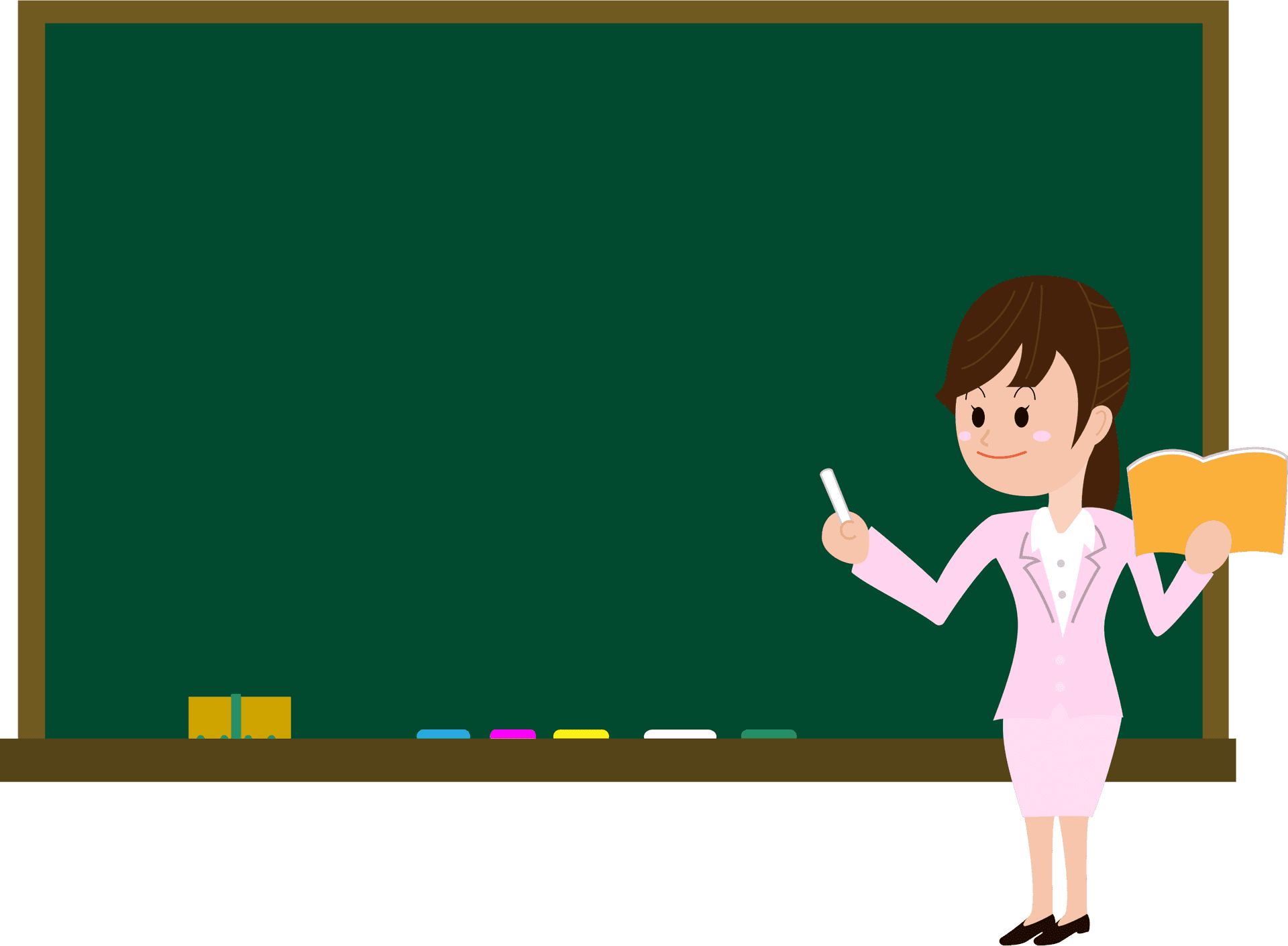 Teacher In Classroom Illustration PNG Image