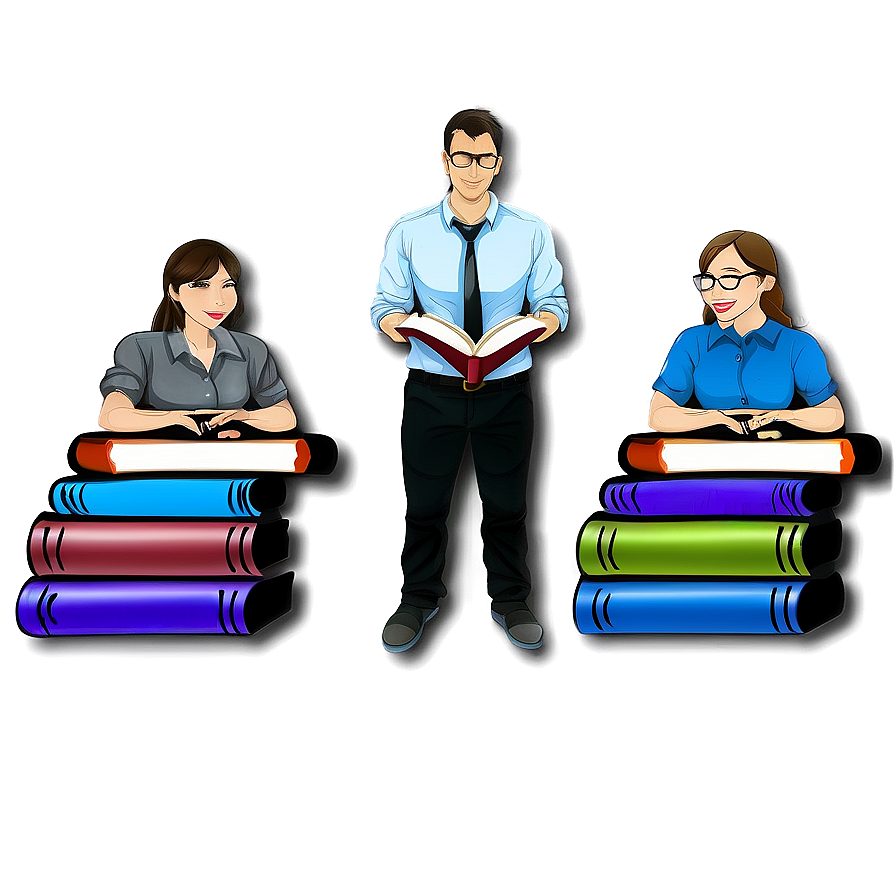 Teacher With Books Png 67 PNG Image